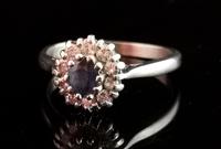 Vintage Sapphire & Diamond Cluster Ring, 18ct White Gold (9 of 13) Vintage Sapphire & Diamond Cluster Ring, 18ct White Gold (9 of 13)