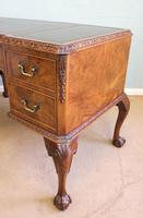 Quality Burr Walnut Kneehole Writing Desk (14 of 15) Quality Burr Walnut Kneehole Writing Desk (14 of 15)