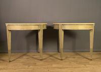 Pair of Swedish Gustavian Style Painted Marble Top Console Tables (4 of 12) Pair of Swedish Gustavian Style Painted Marble Top Console Tables (4 of 12)