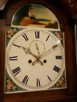 Satinwood Polychrome Painted Longcase Clock. (4 of 11) Satinwood Polychrome Painted Longcase Clock. (4 of 11)