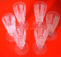 Rare Hibernia Pattern Crystal Waterford Champagne Flutes - Glasses