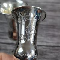 Fine Pair of HM Silver Kiddush Cups London 1923 (12 of 12) Fine Pair of HM Silver Kiddush Cups London 1923 (12 of 12)