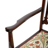Art Nouveau Inlaid Mahogany Armchair (8 of 8) Art Nouveau Inlaid Mahogany Armchair (8 of 8)