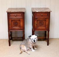 Pair of French Oak Marble Top Bedside Cabinets (7 of 9) Pair of French Oak Marble Top Bedside Cabinets (7 of 9)