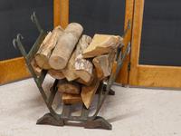 19th Century Blacksmith Made Inglenook Iron Log Carrier (7 of 7) 19th Century Blacksmith Made Inglenook Iron Log Carrier (7 of 7)