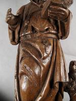 Decorative & Rare Complete Carved Walnut Sculpture of Hieronymus with the Lion (9 of 12) Decorative & Rare Complete Carved Walnut Sculpture of Hieronymus with the Lion (9 of 12)