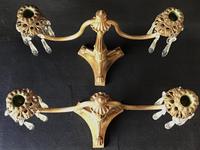 Pair of Good Quality Antique Gilt Brass & Crystal Drop Neo Classical Two Branch Candelabra (4 of 8) Pair of Good Quality Antique Gilt Brass & Crystal Drop Neo Classical Two Branch Candelabra (4 of 8)