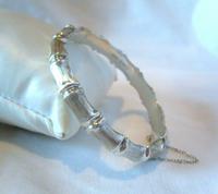 Vintage Silver Bamboo Bangle 1978 Ornate Bracelet 7" Length 13.7 Grams (4 of 12) Vintage Silver Bamboo Bangle 1978 Ornate Bracelet 7" Length 13.7 Grams (4 of 12)