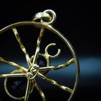 Antique Amethyst Paste 9ct Gold Spider Pendant (8 of 9) Antique Amethyst Paste 9ct Gold Spider Pendant (8 of 9)