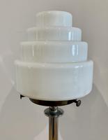 Art Deco Chrome Table Lamp with Opaline Shade (9 of 15) Art Deco Chrome Table Lamp with Opaline Shade (9 of 15)