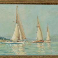 Pair of Oil Paintings of Clyde One Design Yachts Racing by Frank Henry Mason (9 of 12) Pair of Oil Paintings of Clyde One Design Yachts Racing by Frank Henry Mason (9 of 12)