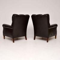 Pair of Antique Swedish Leather Armchairs (4 of 10) Pair of Antique Swedish Leather Armchairs (4 of 10)