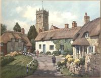 Original Watercolour 'English Village Scene' by Edward Hickling 1913-1998. Signed. Framed. (2 of 3) Original Watercolour 'English Village Scene' by Edward Hickling 1913-1998. Signed. Framed. (2 of 3)