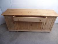 2 Metre Antique Pine 4 Door Sideboard / TV Stand to Paint (7 of 7) 2 Metre Antique Pine 4 Door Sideboard / TV Stand to Paint (7 of 7)