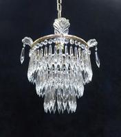 Italian Art Deco Three Tier Crystal Glass Chandelier (7 of 7) Italian Art Deco Three Tier Crystal Glass Chandelier (7 of 7)