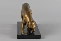 French Art Deco Sculpture of Gilded Spelter Panther on Marble Base I Rochard (3 of 9) French Art Deco Sculpture of Gilded Spelter Panther on Marble Base I Rochard (3 of 9)