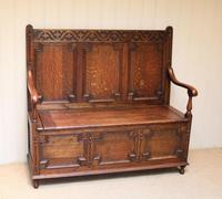 Solid Oak Carved Settle (4 of 10) Solid Oak Carved Settle (4 of 10)