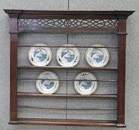 Antique Country Furniture 18th Century Oak & Pine Delft Rack with Corinthian Columns.