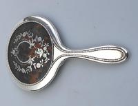 Pretty Solid Silver & Tortoiseshell Pique Work Hand Mirror c.1917 (4 of 7) Pretty Solid Silver & Tortoiseshell Pique Work Hand Mirror c.1917 (4 of 7)