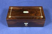 William IV Rosewood Glove Box With Inlay (4 of 12) William IV Rosewood Glove Box With Inlay (4 of 12)