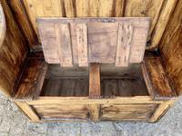 Antique Pine Panelled Box Settle (10 of 16) Antique Pine Panelled Box Settle (10 of 16)