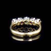 Vintage Ruby & Diamond 18ct 18K Yellow Gold Five Stone Ring (4 of 10) Vintage Ruby & Diamond 18ct 18K Yellow Gold Five Stone Ring (4 of 10)