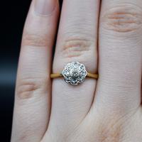 Vintage Diamond Cluster Flower Daisy 18ct 18K Yellow Gold Ring (7 of 10) Vintage Diamond Cluster Flower Daisy 18ct 18K Yellow Gold Ring (7 of 10)
