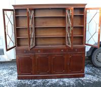 1960s Large 4 Door Mahogany Bookcase with Glazed Top (3 of 4) 1960s Large 4 Door Mahogany Bookcase with Glazed Top (3 of 4)