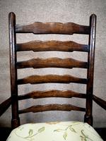 Pair Of Oak Ladder Back Armchairs (8 of 9) Pair Of Oak Ladder Back Armchairs (8 of 9)