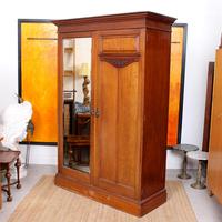 Wardrobe Walnut Mirrored Compactum Armoire Victorian (2 of 5) Wardrobe Walnut Mirrored Compactum Armoire Victorian (2 of 5)