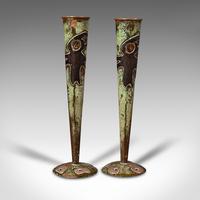 Pair of Antique Flute Vases, French, Copper, Posy, Art Nouveau Taste c.1920 (2 of 12) Pair of Antique Flute Vases, French, Copper, Posy, Art Nouveau Taste c.1920 (2 of 12)