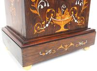 Incredible Rosewood Cased Mantel Clock with Multi Wood & Mother of Pearl Inlay 8–day Striking Clock (10 of 12) Incredible Rosewood Cased Mantel Clock with Multi Wood & Mother of Pearl Inlay 8–day Striking Clock (10 of 12)