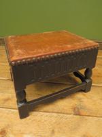 Small Vintage Wooden Black Painted Foot Stool with Brown Leather Top (13 of 17) Small Vintage Wooden Black Painted Foot Stool with Brown Leather Top (13 of 17)