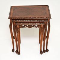 Antique Queen Anne Style Burr Walnut Nest of Tables (8 of 9) Antique Queen Anne Style Burr Walnut Nest of Tables (8 of 9)