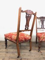 Pair of Antique Bedroom Chairs with Fabric Seats (7 of 7) Pair of Antique Bedroom Chairs with Fabric Seats (7 of 7)