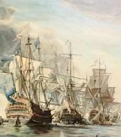Battle of Trafalgar Marine Seascape Oil Painting (4 of 4) Battle of Trafalgar Marine Seascape Oil Painting (4 of 4)