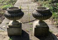 Weathered Reconstituted Pressed Stone Garden Urns (5 of 7) Weathered Reconstituted Pressed Stone Garden Urns (5 of 7)