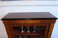 Victorian inlaid walnut pier cabinet on turned supports and original glass framed door (8 of 13) Victorian inlaid walnut pier cabinet on turned supports and original glass framed door (8 of 13)