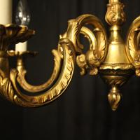 French Gilded Bronze 5 Light Antique Chandelier (3 of 6) French Gilded Bronze 5 Light Antique Chandelier (3 of 6)
