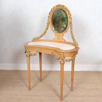 Neoclassical Marble Dressing Table Gilt Mirrored Vanity Satinwood (12 of 14) Neoclassical Marble Dressing Table Gilt Mirrored Vanity Satinwood (12 of 14)