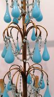 Murano, Rare Italian Chandelier in Aqua Beaded Opaline (3 of 8) Murano, Rare Italian Chandelier in Aqua Beaded Opaline (3 of 8)