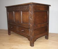 Carved Oak Two Drawer Coffer (5 of 7) Carved Oak Two Drawer Coffer (5 of 7)