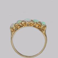 Antique 18ct Gold Opal & Diamond Ring Five Stone Ornate Ring Hallmarked Birmingham 1922 (9 of 9) Antique 18ct Gold Opal & Diamond Ring Five Stone Ornate Ring Hallmarked Birmingham 1922 (9 of 9)