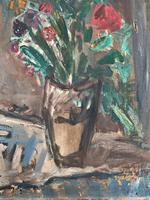 Large Rustic 19th Century French Impressionist Still Life Floral Oil Painting - Minor TLC (6 of 12) Large Rustic 19th Century French Impressionist Still Life Floral Oil Painting - Minor TLC (6 of 12)