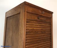 Antique French Tall Filing Cabinet Tambour Roller Shutter (10 of 10) Antique French Tall Filing Cabinet Tambour Roller Shutter (10 of 10)