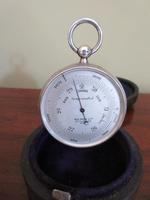 Superb Antique Silver Pocket Barometer & Case (2 of 8) Superb Antique Silver Pocket Barometer & Case (2 of 8)