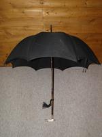 Antique Mother of Pearl Black Canopy Parasol -18 Carat GP W/Vacant Cartouche (5 of 15) Antique Mother of Pearl Black Canopy Parasol -18 Carat GP W/Vacant Cartouche (5 of 15)