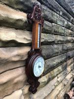 Antique Carved Oak Aneroid Barometer (6 of 7) Antique Carved Oak Aneroid Barometer (6 of 7)