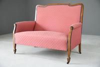 Small Walnut Frame Upholstered Sofa (2 of 12) Small Walnut Frame Upholstered Sofa (2 of 12)