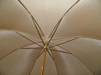Vintage Ladies Beige Canopy Umbrella with Skilfully Clad Leather Crook Handle (5 of 14) Vintage Ladies Beige Canopy Umbrella with Skilfully Clad Leather Crook Handle (5 of 14)